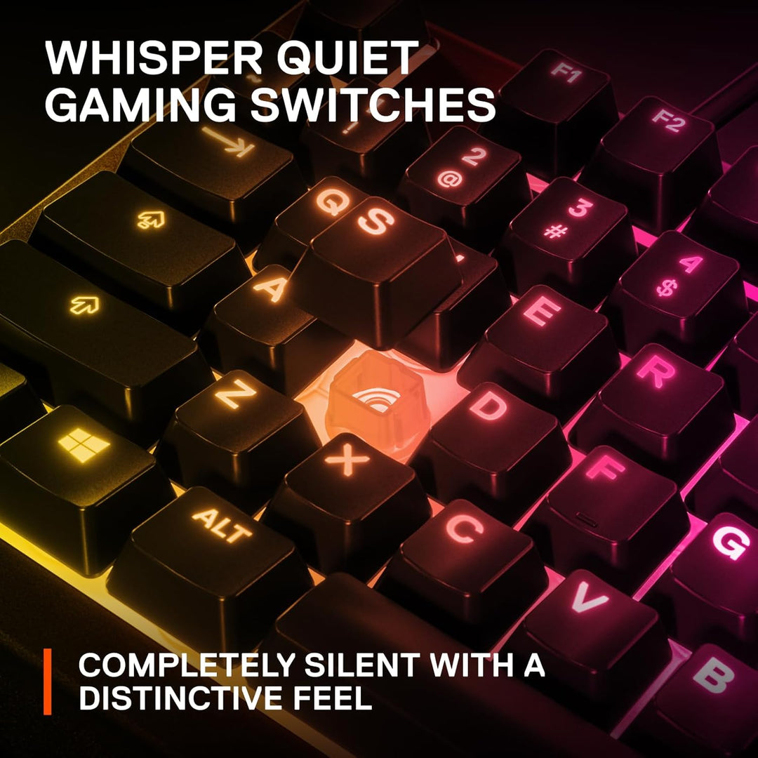 SteelSeries Apex 3 TKL RGB Gaming Tastatur - Tenkeyless Compact Formfaktor - 8-Zonen RGB Beleuchtung