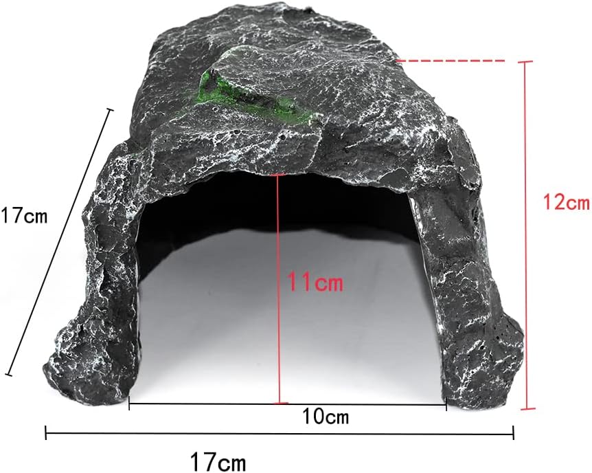 OMEM Reptil Verstecken Höhle Lebensraum Aquarium Harz Nest Dekoration Gecko Eidechse Spezielle Höhle