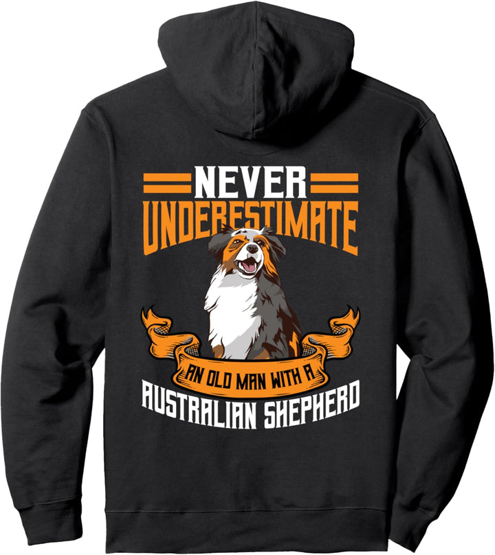 Australian Shepherd Hund Design Aussie Für Männer Pullover Hoodie