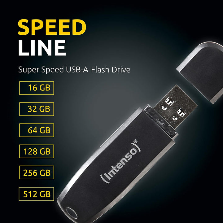 Intenso Speed Line - 2x128GB Speicherstick - USB-Stick 3.2 Gen 1x1, schwarz 128 GB - 2er Pack, 128 G