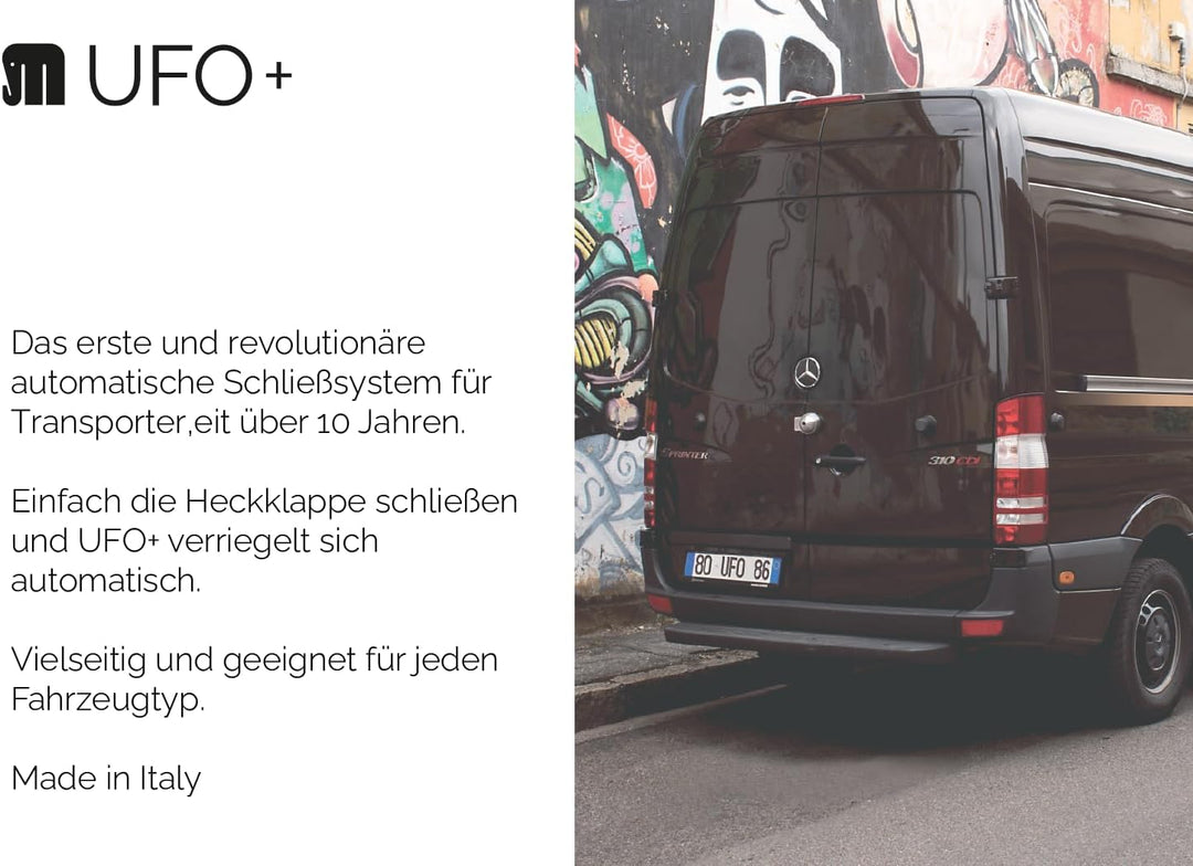 Set mit 3 Meroni UFO plus Diebstahlsicherung zur Sicherung von Nutzfahrzeugtüren