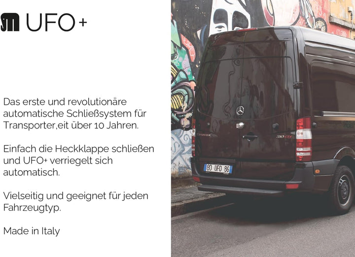 Set mit 3 Meroni UFO plus Diebstahlsicherung zur Sicherung von Nutzfahrzeugtüren