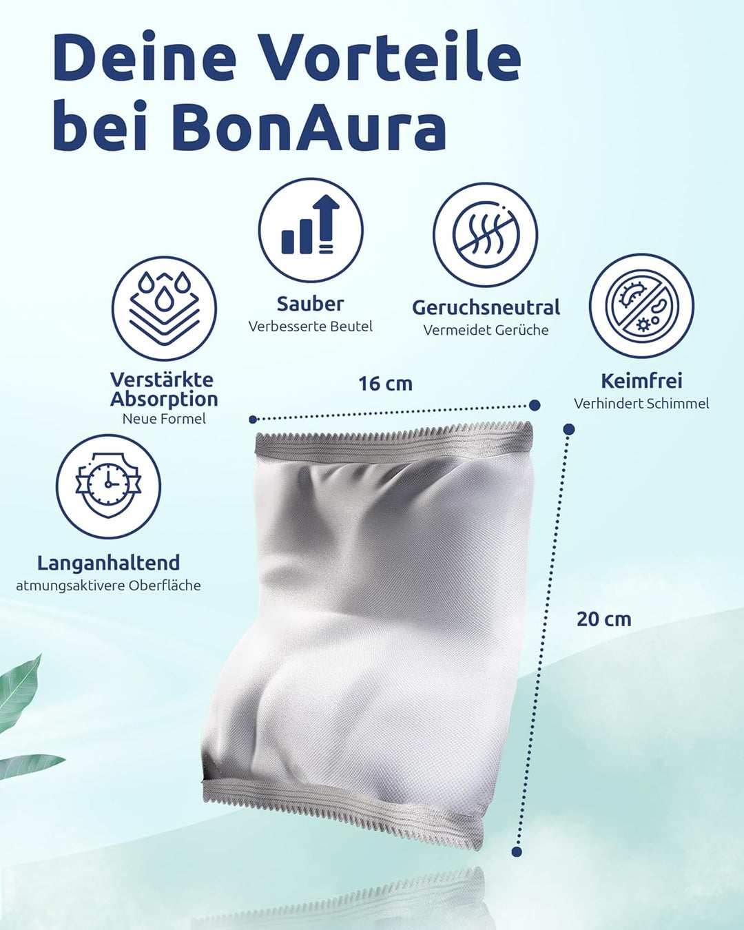 BonAura® AirOne Luftentfeuchter Nachfüllpack I 12er Set 680g Luftentfeuchter Granulat I Entfeuchter