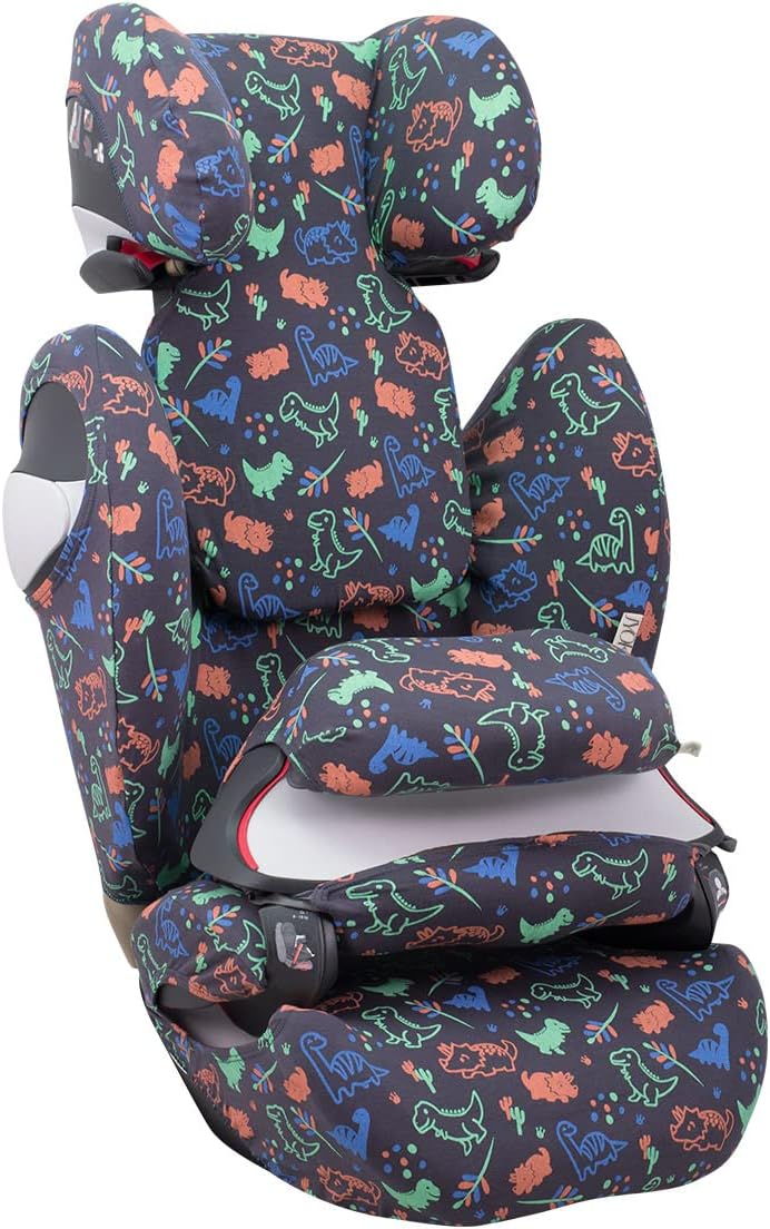 JYOKO Kids Bezug für Autositz kompatibel mit Cybex Pallas M (Happy dino), Happy dino