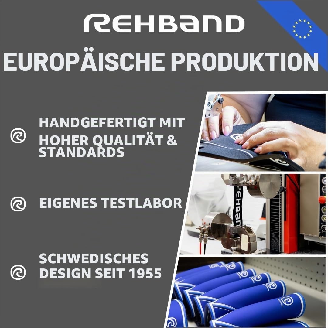 Rehband Kniebandage Kraftsport, Kniestütze für Cross Fit &amp; schweres Training, Knee Sleeve aus 5 mm N
