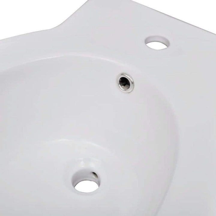 Festnight Standbidet Stand-Bidet Bodenstehend Bidet aus Keramik 58 x 40 x 40 cm Weiss