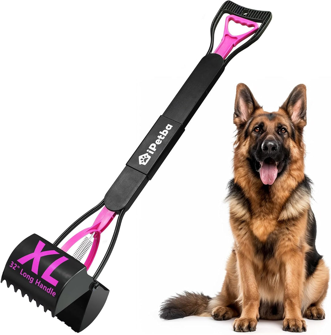 IPETBA 80 cm Grosser Hundekotschaufeln Langer Griff Hundekotsammler Kein Bücken Nötig für Hunde und