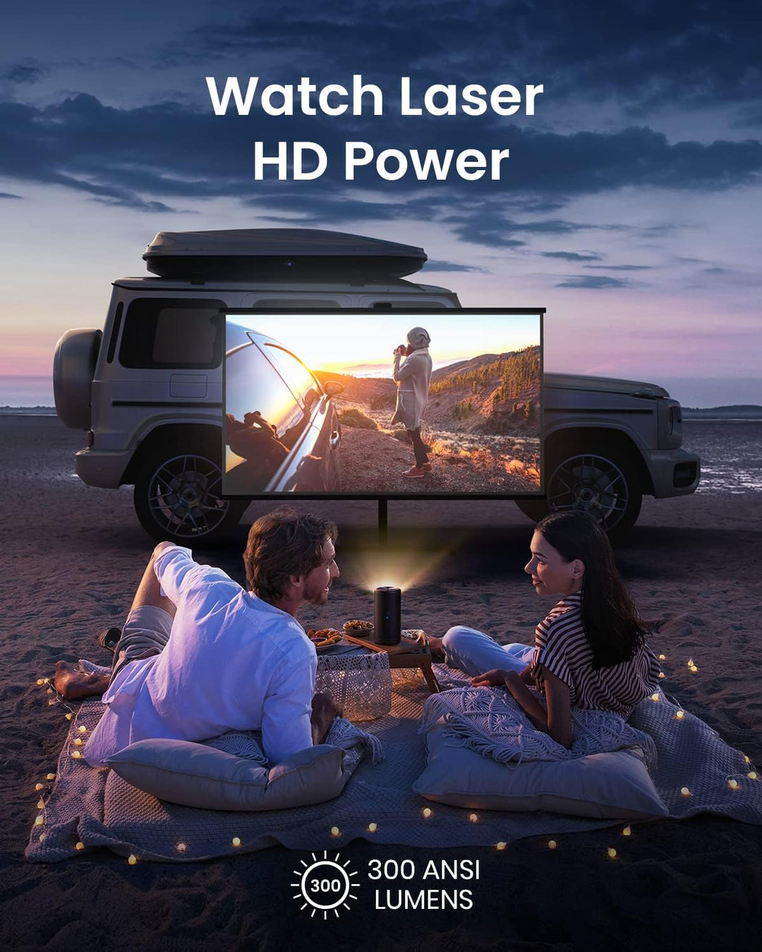 Nebula Anker Capsule 3 Laser 1080p, Smart, WLAN, Mini-Beamer, Black, Dolby Digital, Autofokus, 120-Z
