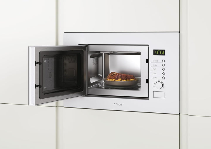 Candy MIC20GDFB, integrierte Mikrowelle mit Grill, 20 l, 1000 W, 8 Funktionen, digital, 8 Programme,