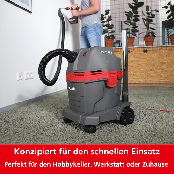 starmix eCraft PL-1422 EWR - Nass-/Trockensauger Staubklasse L, 1400 W, 22 L - Allessauger mit Filte