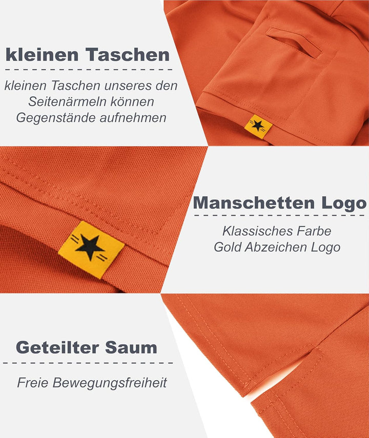 igeekwell Poloshirt Herren Kurzarm Atmungsaktives Golf-Polo-Hemd Summer Poloshirts Männer mit Brille