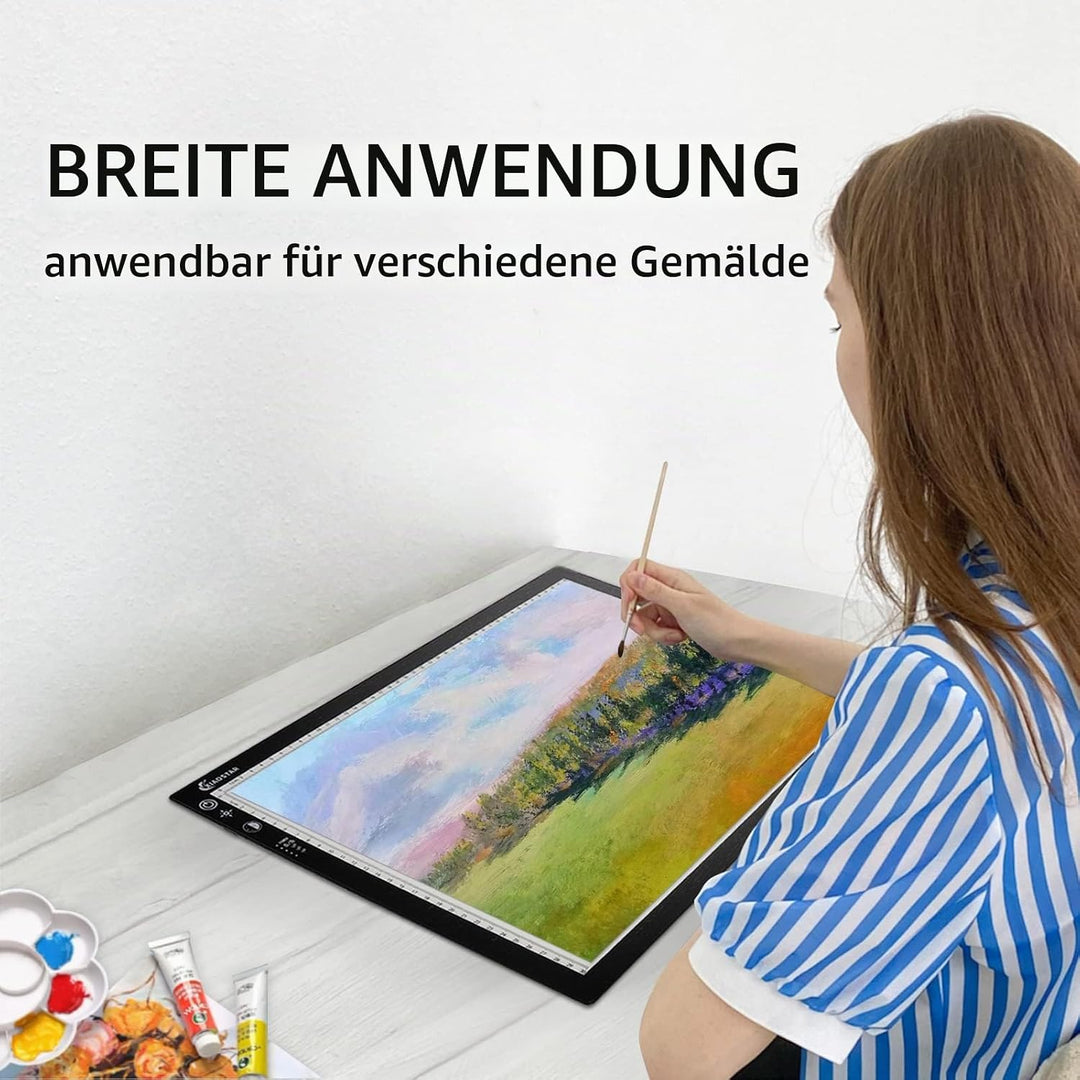 XIAOSTAR A3 Led Licht Pad Leuchttisch, Smart Tracing mit Sperrbildschirm und Timing-Set, einstellbar