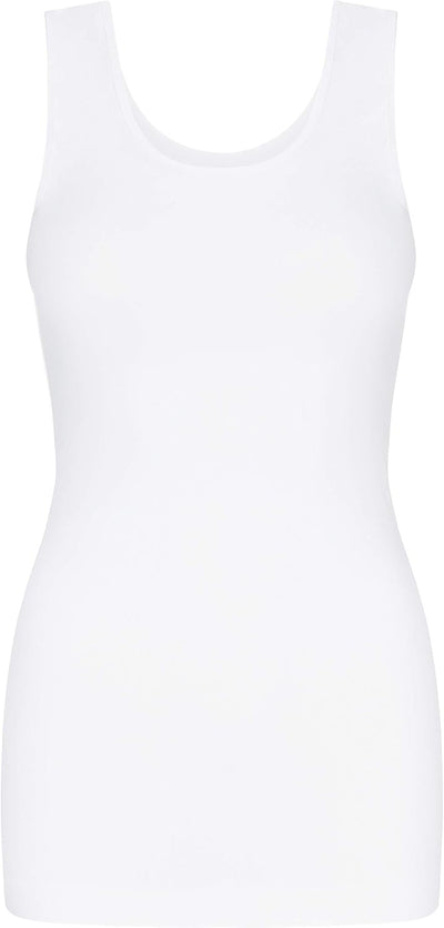 UnsichtBra 3er Pack Shape Damen Unterhemden Longshirt | Basic Wohlfühl Mikrofaser Damen Top ohne Büg