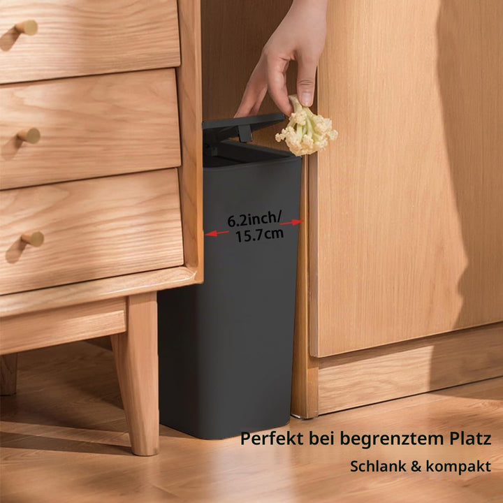 3 Stück 10 l Mülleimer mit Pop-Up-Deckel. Kleiner Mülleimer mit Deckel, Abfallkorb für Küche, Schlaf