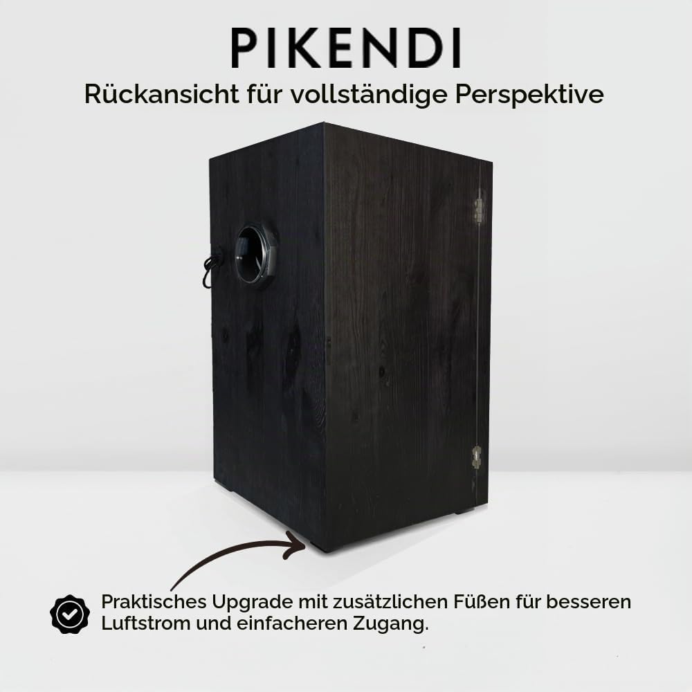 Bonsanto Pikendi Premium Schwarz Mini Grow Box, Komplett Set mit leisem Aktivkohlefilter &amp; 35W LED,