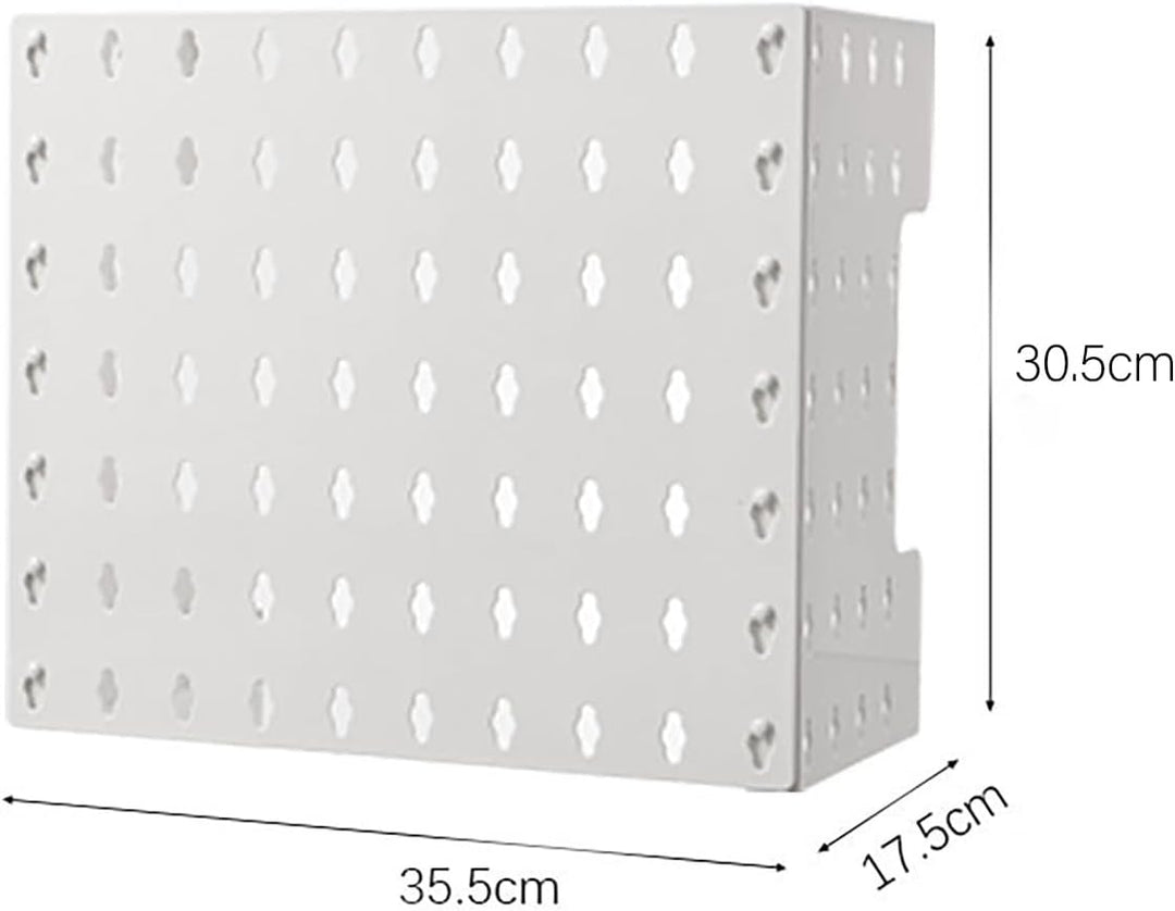 Lochwand Stecktafel Wandorganizer Rohrverkleidung aus ABS Kunststoff in Weiss ohne Bohren Klebemonta