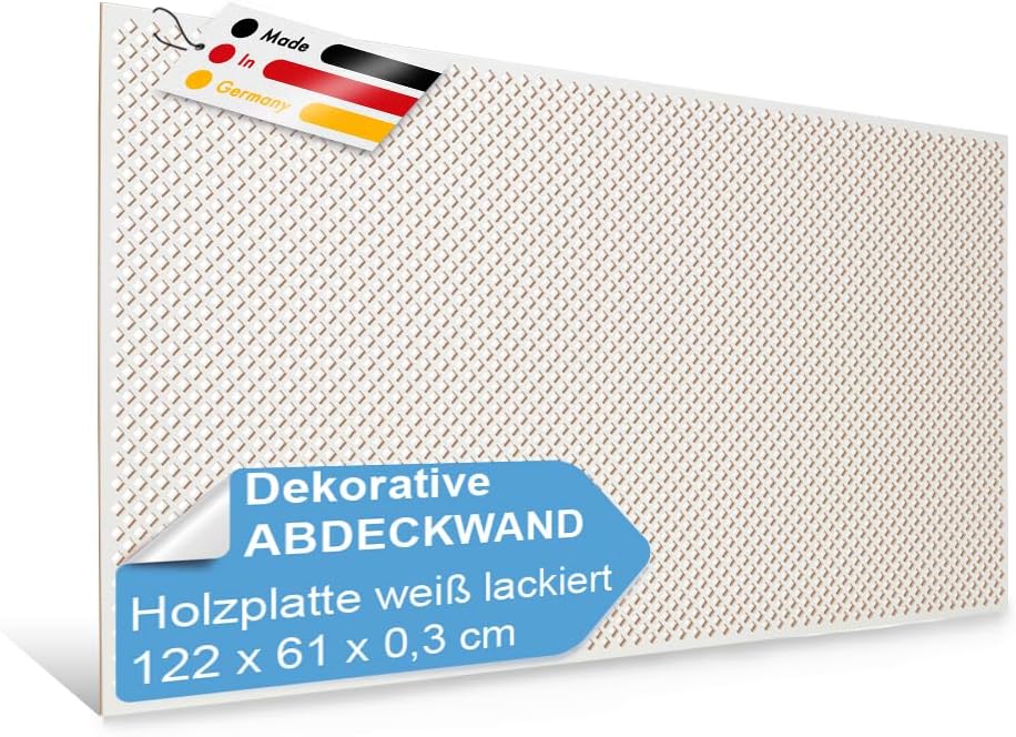 Pegboard Holzlochplatte Valencia 122 x 61 cm für Heizkörperverkleidung