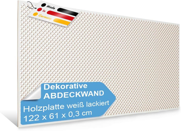 Pegboard Holzlochplatte Valencia 122 x 61 cm für Heizkörperverkleidung