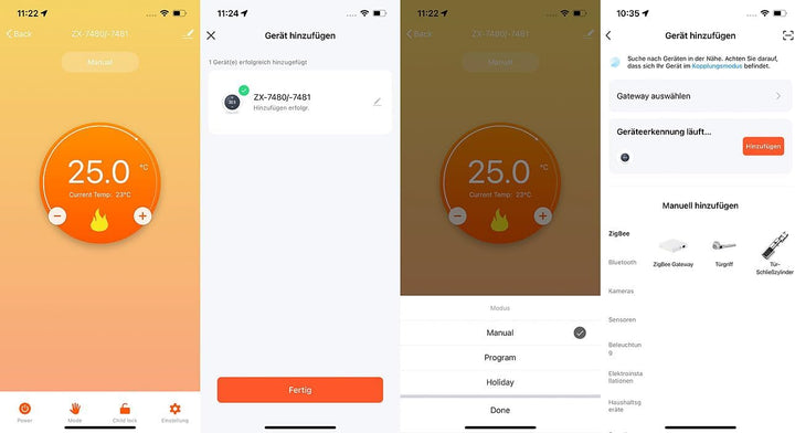 revolt Thermostat Elesion: 4er-Set WLAN-Fussbodenheizungs-Thermostat. Sprachsteuerung, App, weiss (R