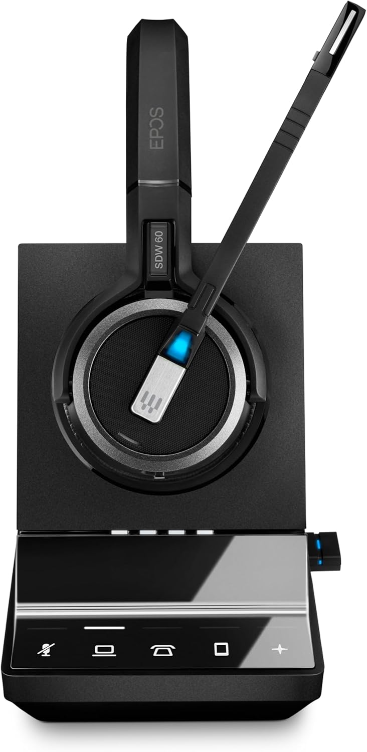 Epos Impact SDW 5066, Beidseitiges kabelloses DECT-Headset Triple-Konnektivität, Noise Cancelling-Sy