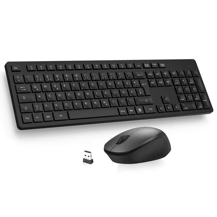 LeadsaiL K786 Tastatur Maus Set Kabellose, Tastatur und Maus, QWERTZ Deutsches Layout Funktastatur m