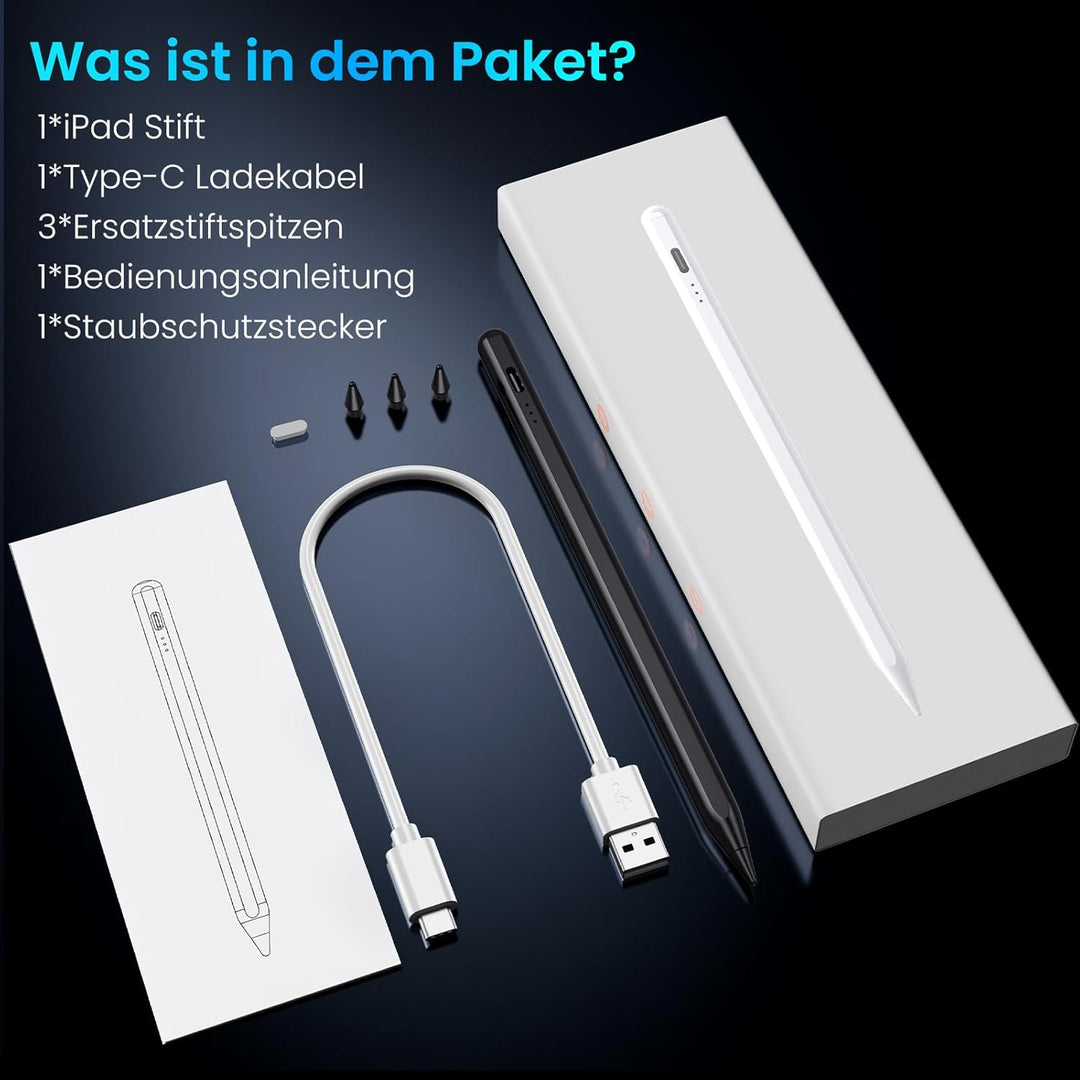 Stift für iPad, (2018-2025) Pencil 2nd Generation für Apple mit Schnellladeleistung Palm Rejection u