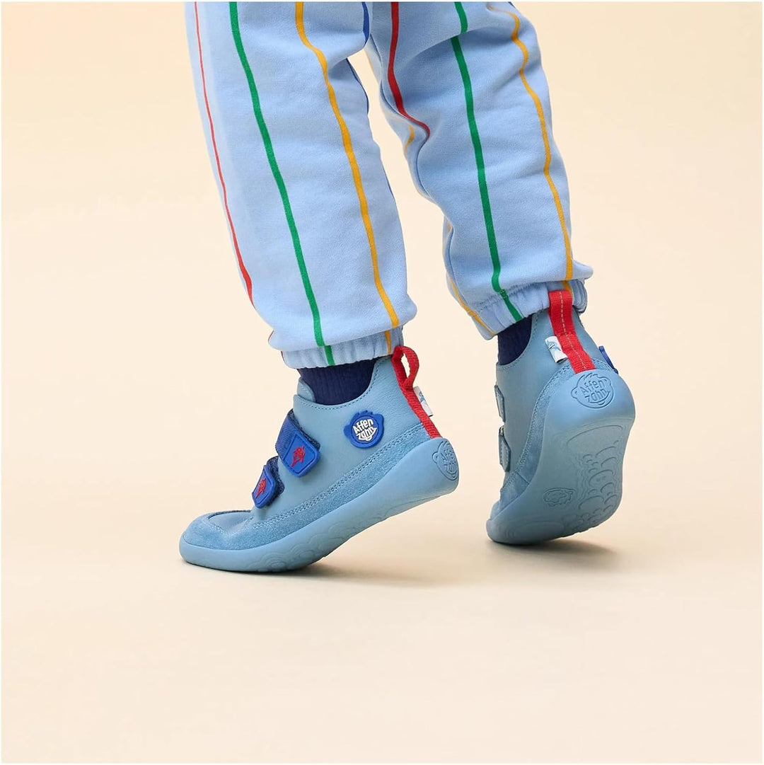 Affenzahn Barfussschuh Leder Buddy mit Klettverschluss, weich, rutschfest, für Jungen und Mädchen in
