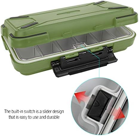 Wasserdichter Organizer für Angelgeräte mit Doppelseitigen Fächern für Köder, Haken und Zubehör. Dic