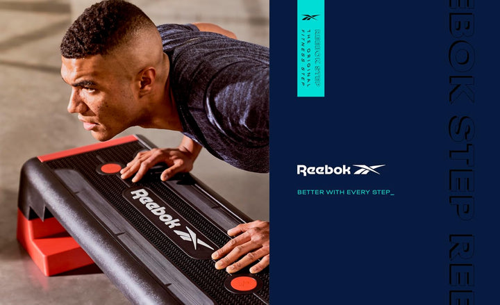 Reebok Fitness Mehrzweck-Schrittplattform für Aerobic, Krafttraining, für HIIT, Cardio, und allgemei