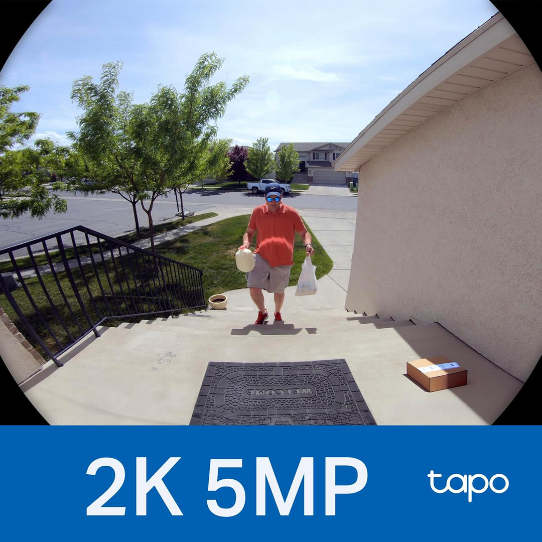Tapo D235 Video-Türklingel Akku/Festverdrahtet (Video Doorbell) | Türklingel mit Kamera, 2K 5MP, Far
