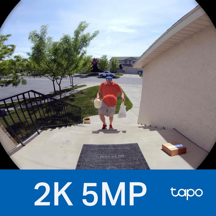 Tapo D235 Video-Türklingel Akku/Festverdrahtet (Video Doorbell) | Türklingel mit Kamera, 2K 5MP, Far
