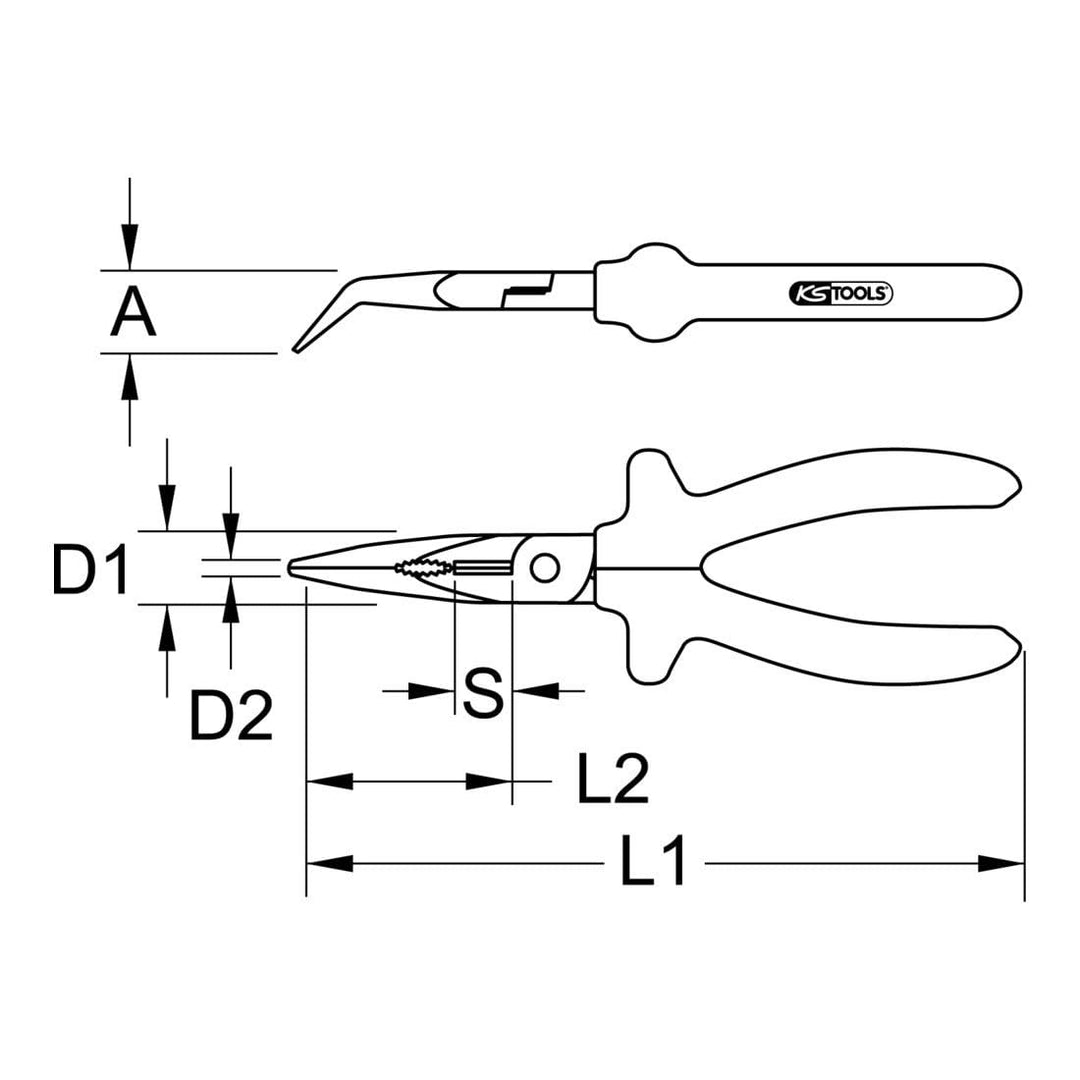 KS Tools 1171767 Isolierte Kombizange, Kunststoff, 230 mm