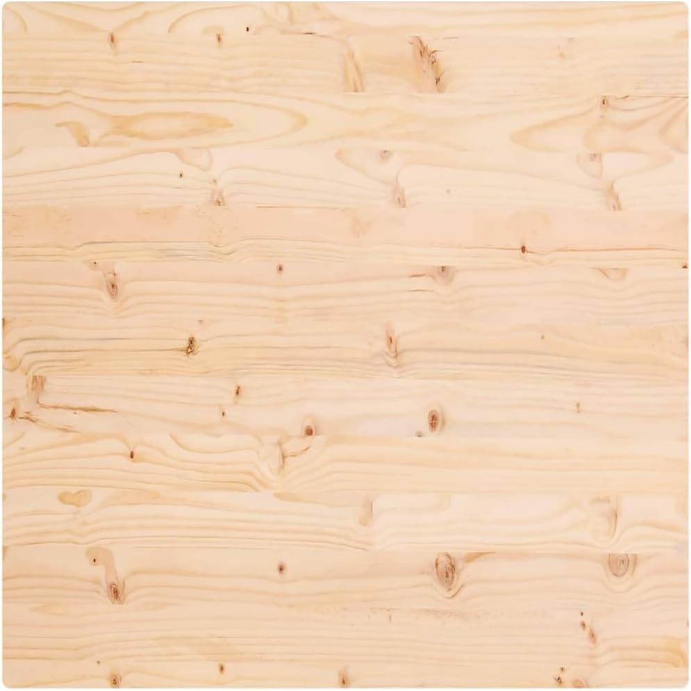 vidaXL Tischplatte 70x70x2,5 cm Massivholz Kiefer Quadratisch 70 x 70 x 2.5 cm Braun, 70 x 70 x 2.5