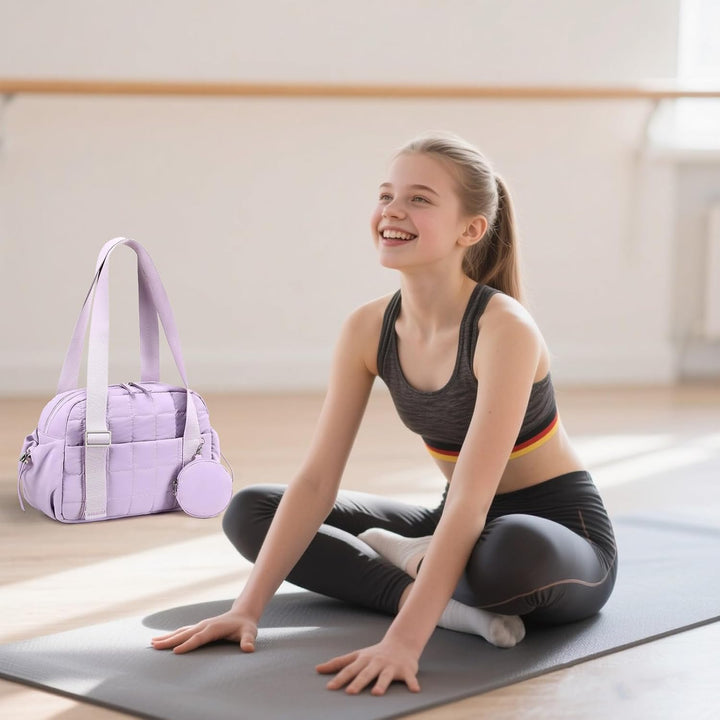 LEDAOU Mini Sporttasche für Damen, Kleiner gepolsterter Turnbeutel mit Nassfach und Münztasche, Leic