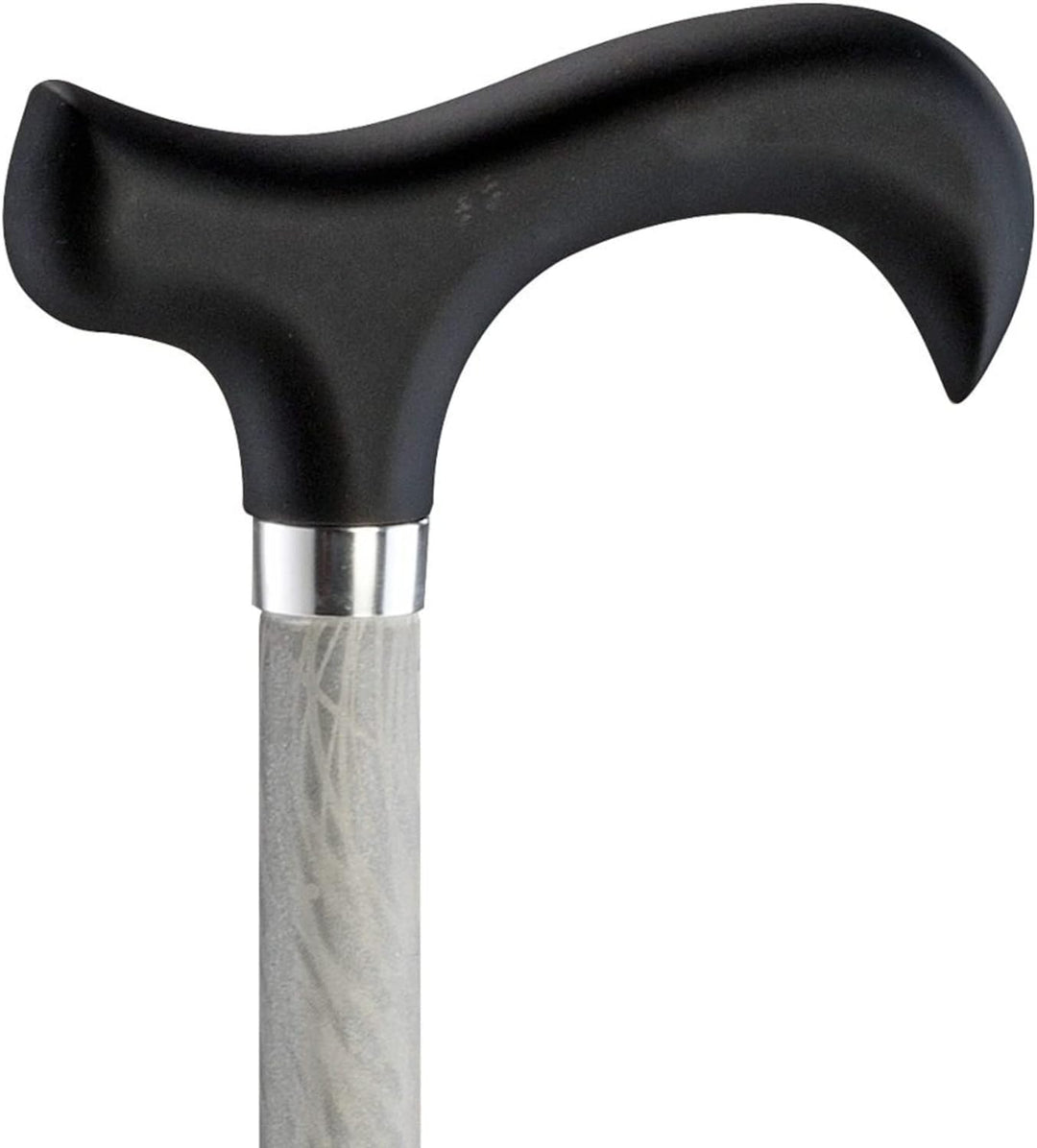 Ossenberg Reflektierender Leichtmetallstock mit Derbygriff - Spazierstock für Damen und Herren - 10-