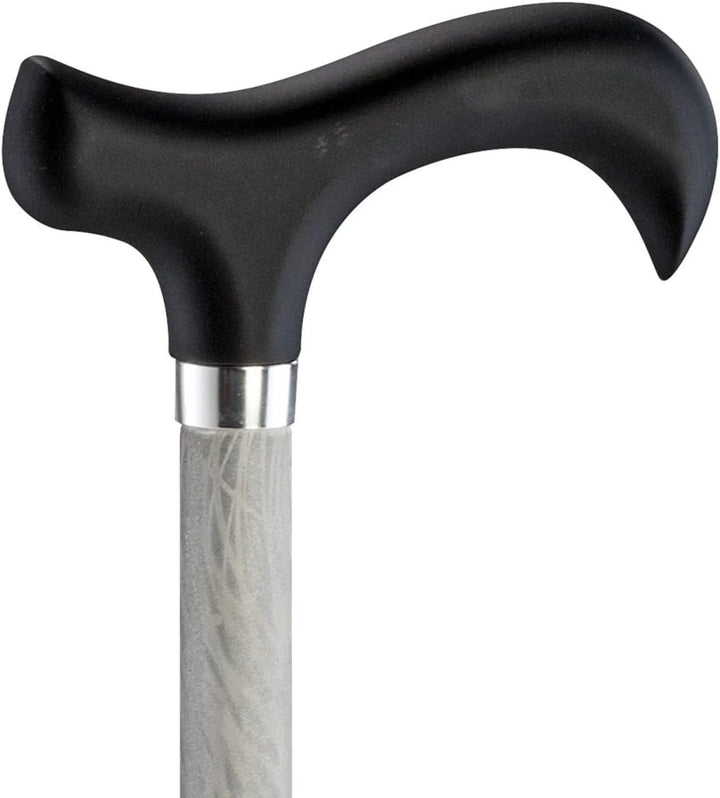 Ossenberg Reflektierender Leichtmetallstock mit Derbygriff - Spazierstock für Damen und Herren - 10-