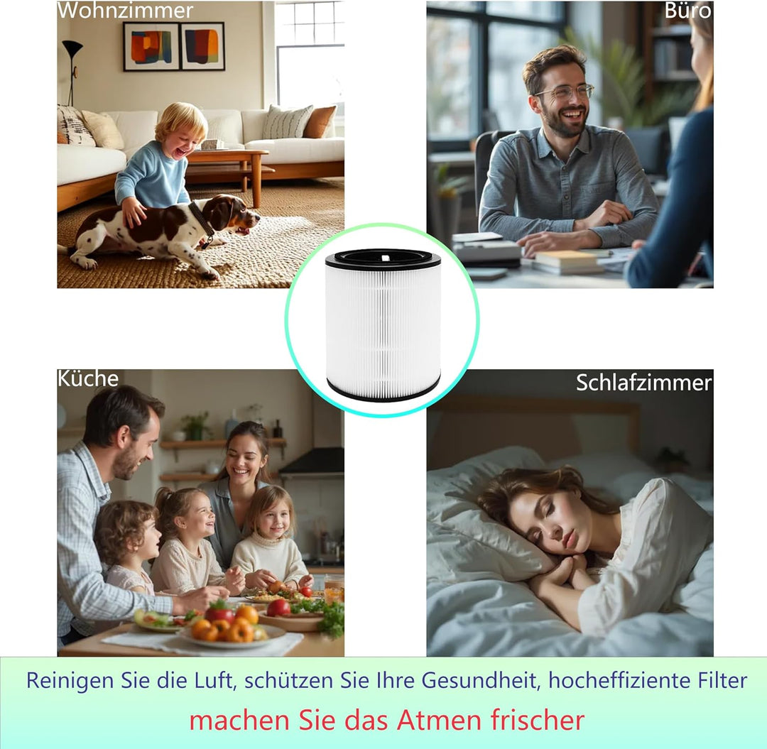 1 Stück Air 4000 Ersatzfilter für Bosch Air 4000 Luftreiniger, 3-in-1 HEPA-Filter Aktivkohlefilter u