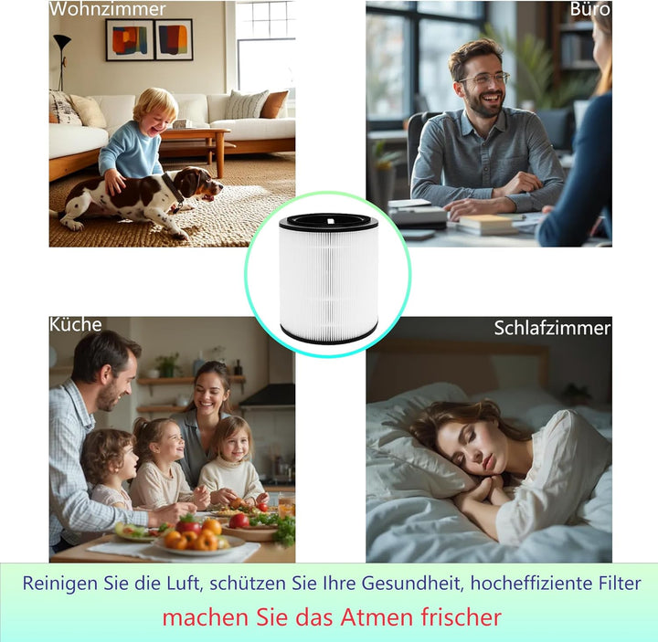 1 Stück Air 4000 Ersatzfilter für Bosch Air 4000 Luftreiniger, 3-in-1 HEPA-Filter Aktivkohlefilter u