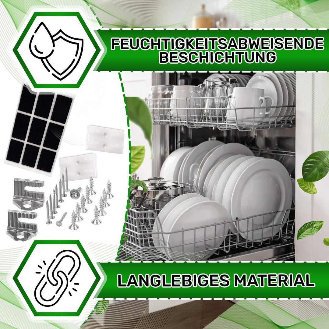 Montageset zur Befestigung Türen Spülmaschine Vollintegriert mit Originalcode 00620867 00626592 1000