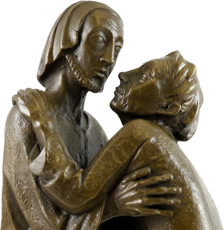 Das Wiedersehen (1930) - Ernst Barlach Skulptur - 100% Bronze - Christus und Thomas - Wohndeko Desig