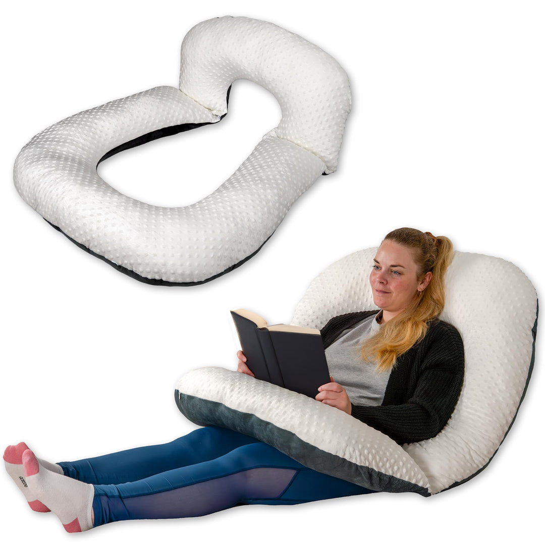 hugnaps Lesekissen für Bett und Sofa - Rückenkissen - Komfortkissen Erwachsene - Reading Pillow - Zw