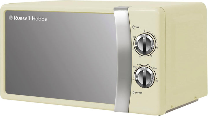 Russell Hobbs RHMM701C Manuelle Solo-Mikrowelle mit 5 Leistungsstufen, Klingelton und Timer, Auftauf