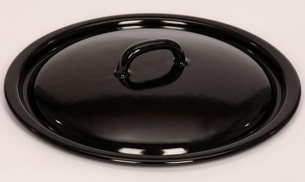 Riess Deckel für die Schnitzelpfanne Emaille Schwarz, 34cm