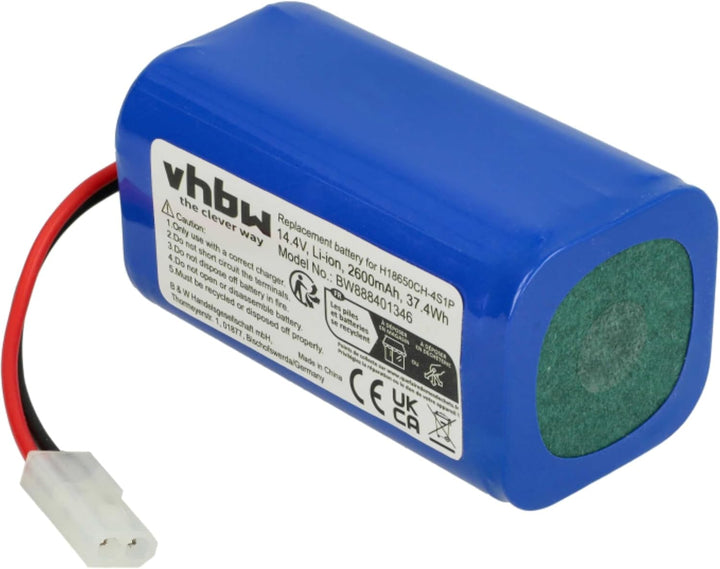 vhbw Akku Ersatz für Xiaomi H18650CH-4S1P für Staubsauger (2600mAh, 14,4V, Li-Ion)