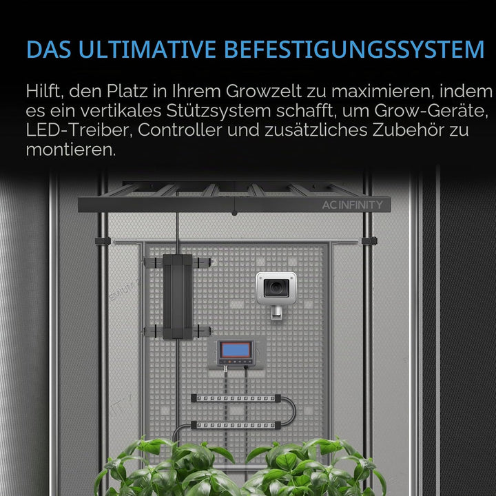 AC Infinity Gerätehalter für Growzelte – Wandtafel aus Stahl mit Kabelmanagement, zur Montage von Ve