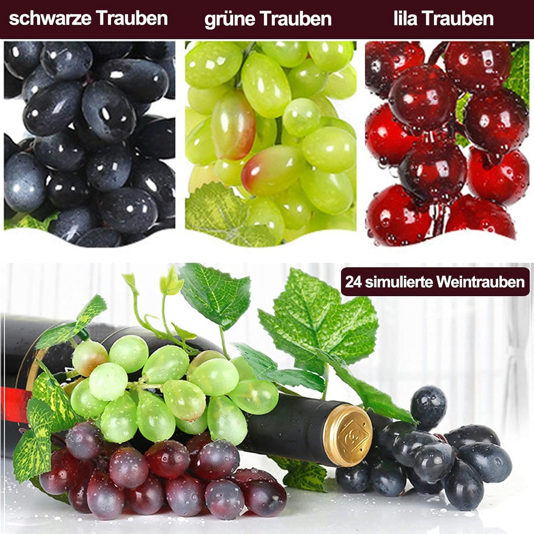 Kunststoff Weintrauben, 7 Stück Künstliche Weintrauben Deko, Künstliche Trauben Deko, Künstliche Tra