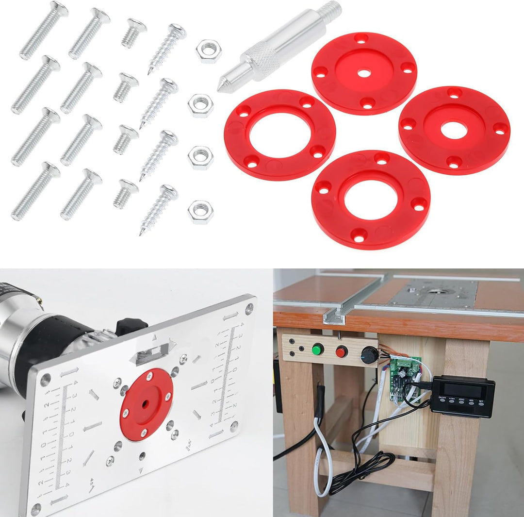 Create idea Oberfräsen Tisch Einsatzplatte, Kompatibel mit Makita-Oberfräsen, Trimmmaschine aus Alum