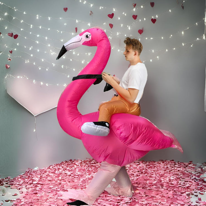 JASHKE Flamingo Kostüm Aufblasbares Kostüm Flamingo Aufblasbare Kostüme Erwachsene Flamingo Kostüm E