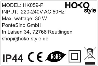 HOKO Design Bad Spiegel oval 50x90 cm / 90x50 cm Parma+ Metall Rahmen Schwarz. HOCH+QUER Montage. LE