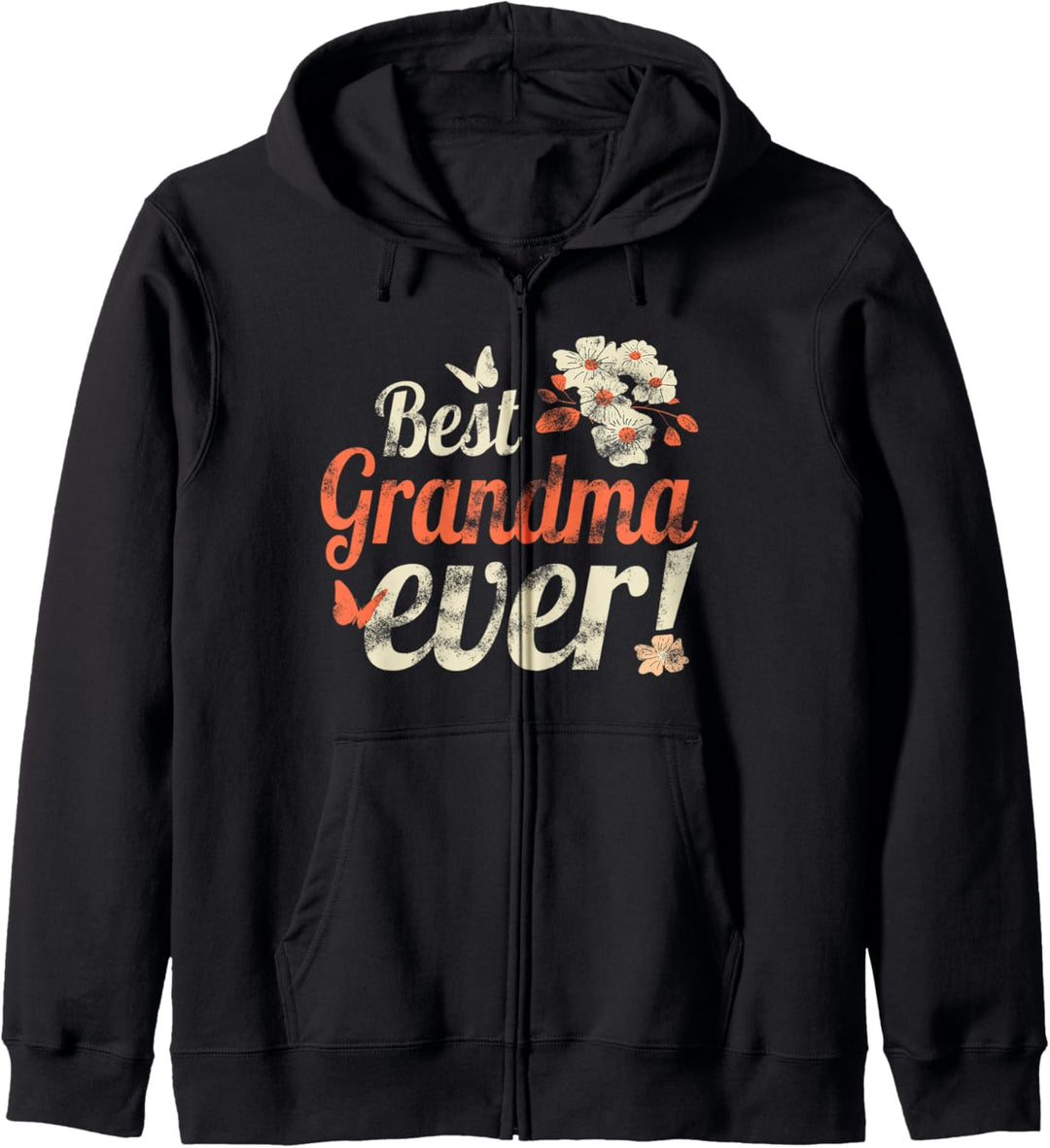 Best Grandma Ever Oma Vintage Blumen Design für Grossmutter Kapuzenjacke